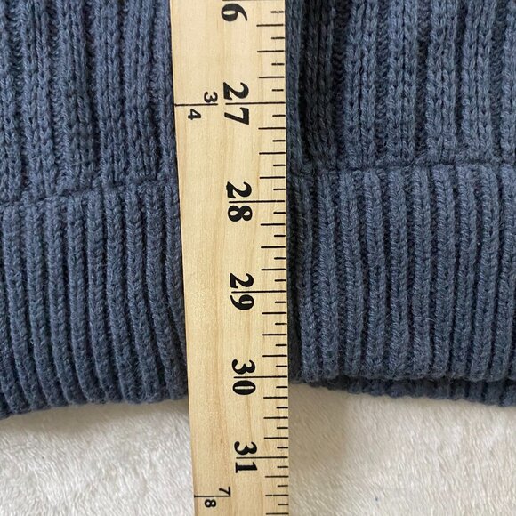 Duluth Trading Co. 2XLT Blue Cable Knit Ribbed Shawl Collar L/S Pullover Sweater - Picture 7 of 8